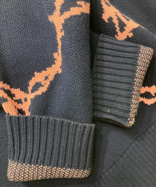 WHITELAND（ホワイトランド）WHITELAND (ホワイトランド) 厚手ニット ネイビー サイズ:Mの古着・服飾アイテム