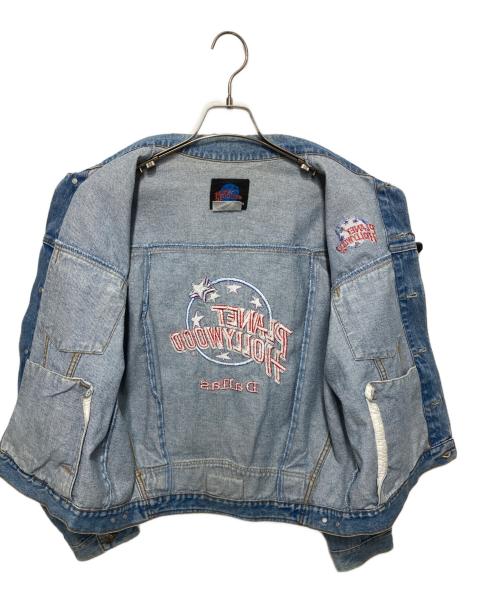 PLANET HOLLYWOOD（プラネットハリウッド）PLANET HOLLYWOOD (プラネットハリウッド) 刺繍デニムジャケット インディゴ サイズ:Lの古着・服飾アイテム