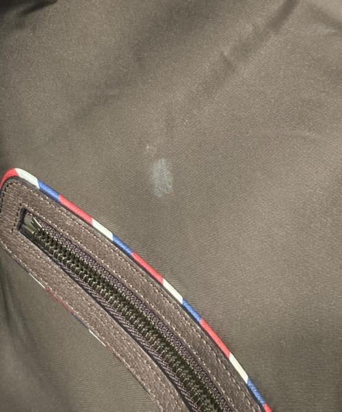 GUCCI（グッチ）GUCCI (グッチ) GGスプリーム ドローストリング タイガーヘッド ナップサック ブラウンの古着・服飾アイテム