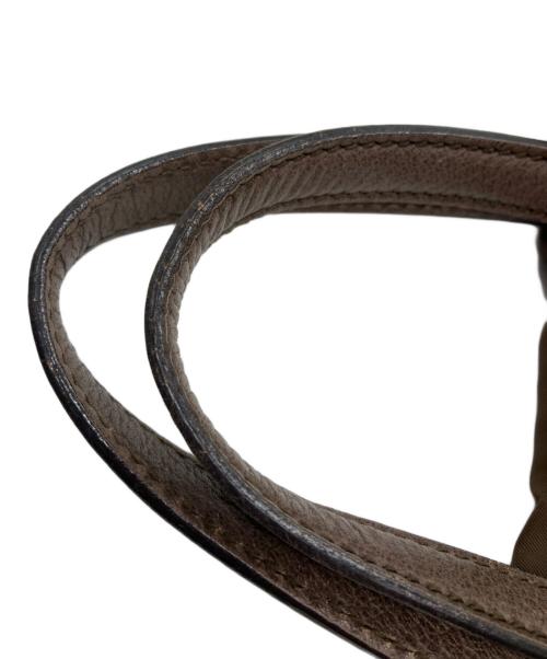 GUCCI（グッチ）GUCCI (グッチ) GGスプリーム ドローストリング タイガーヘッド ナップサック ブラウンの古着・服飾アイテム