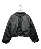 adidasアディダス）の古着「プレザー ボンバー 合成ダウンジャケット」｜ブラック