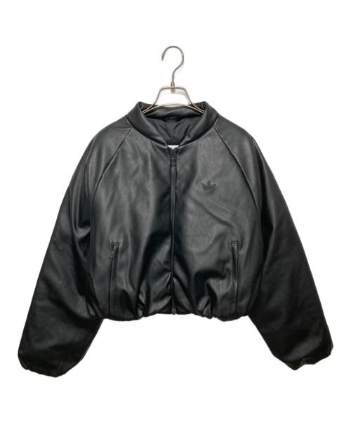 adidas（アディダス）adidas (アディダス) プレザー ボンバー 合成ダウンジャケット ブラック サイズ:Ｌの古着・服飾アイテム