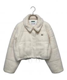 LACOSTE×Snidel（ラコステ×スナイデル）の古着「ボアジャケット/クロップド中綿ジャケット」｜ベージュ