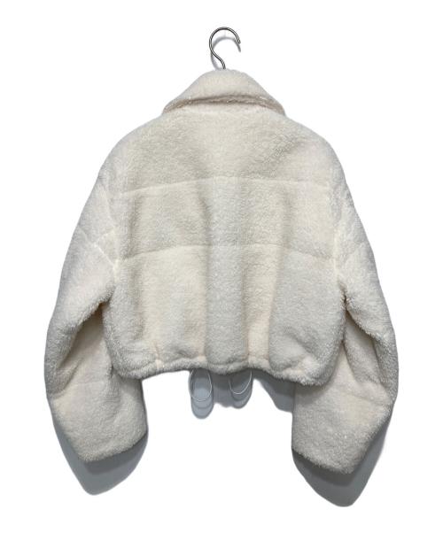 LACOSTE（ラコステ）LACOSTE (ラコステ) Snidel (スナイデル) ボアジャケット/クロップド中綿ジャケット ベージュ サイズ:36の古着・服飾アイテム