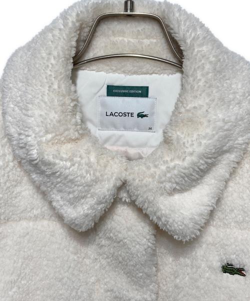LACOSTE（ラコステ）LACOSTE (ラコステ) Snidel (スナイデル) ボアジャケット/クロップド中綿ジャケット ベージュ サイズ:36の古着・服飾アイテム