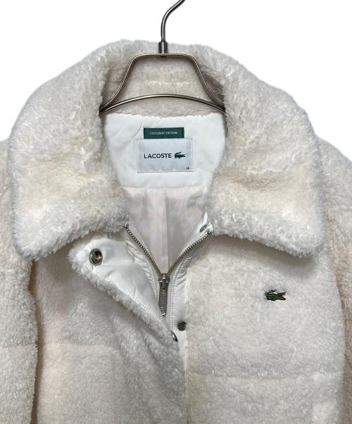 LACOSTE（ラコステ）LACOSTE (ラコステ) Snidel (スナイデル) ボアジャケット/クロップド中綿ジャケット ベージュ サイズ:36の古着・服飾アイテム
