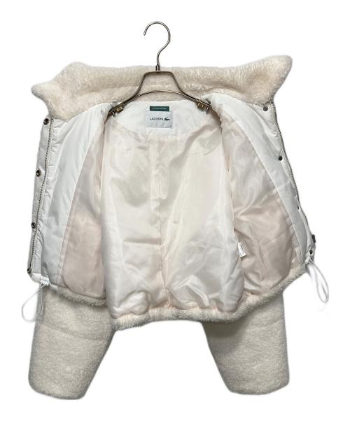 LACOSTE（ラコステ）LACOSTE (ラコステ) Snidel (スナイデル) ボアジャケット/クロップド中綿ジャケット ベージュ サイズ:36の古着・服飾アイテム