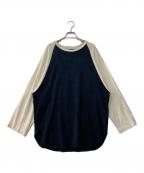 BLURHMSブラームス）の古着「Co/Silk Nep Baseball Raglan Tee/ネップロングスリーブカットソー」｜ブラック