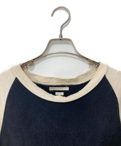 BLURHMS（ブラームス）BLURHMS (ブラームス) Co/Silk Nep Baseball Raglan Tee/ネップロングスリーブカットソー ブラック サイズ:3の古着・服飾アイテム