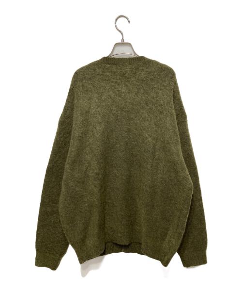 Adam et Rope（アダム エ ロペ）Adam et Rope (アダム エ ロペ) モヘア混ニットカーディガン オリーブ サイズ:Ｌの古着・服飾アイテム