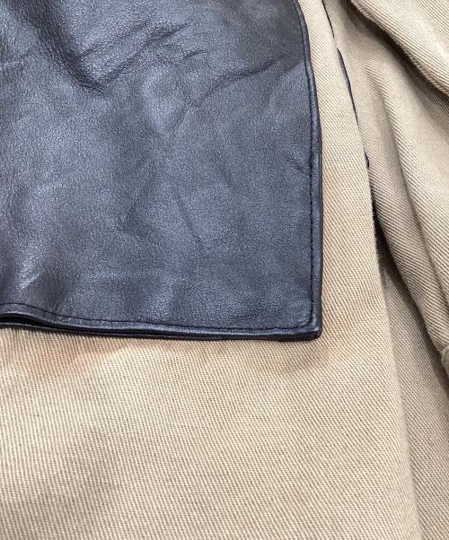 10匣（テンボックス）10匣 (テンボックス) レザー切替シャツジャケット/ドラッグディーラーシャツ ベージュ サイズ:XLの古着・服飾アイテム