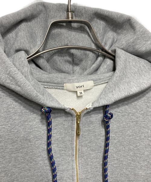 YORI（ヨリ）yori (ヨリ) ソフト＆フラッフィー・フリース・コンパクト・フーディー グレー サイズ:36の古着・服飾アイテム