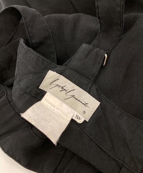 YOHJI YAMAMOTO（ヨウジヤマモト）YOHJI YAMAMOTO (ヨウジヤマモト) レーヨン混パンツ/オーバーオール ブラック サイズ:SSの古着・服飾アイテム