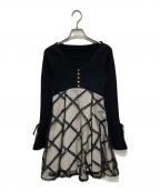 Resexxyリゼクシー）の古着「ドッキングフレアミニニットワンピース」｜ブラック