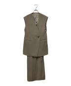 ANDRESDアンドレスド）の古着「back sheer gilet set up dress」｜グレー