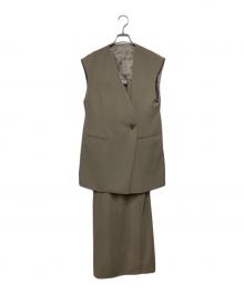 ANDRESD（アンドレスド）の古着「back sheer gilet set up dress」｜グレー