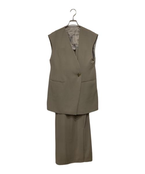 ANDRESD（アンドレスド）ANDRESD (アンドレスド) back sheer gilet set up dress グレー サイズ:Sの古着・服飾アイテム