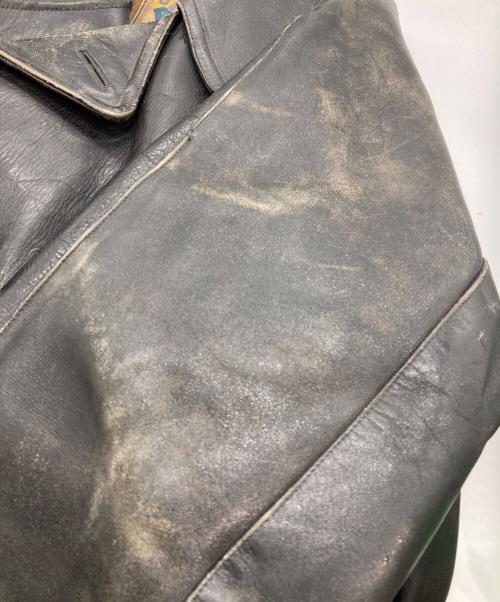 CONFEZIONI MARA（コンフェツィオーニ・マーラ）CONFEZIONI MARA (コンフェツィオーニ・マーラ) USED (ユーズド) 40s‐50s イタリア製 モーターサイクルコート/カーコート ブラック サイズ:56の古着・服飾アイテム