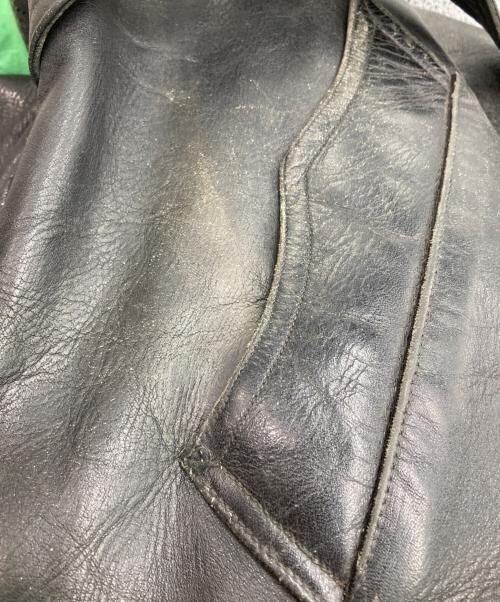 CONFEZIONI MARA（コンフェツィオーニ・マーラ）CONFEZIONI MARA (コンフェツィオーニ・マーラ) USED (ユーズド) 40s‐50s イタリア製 モーターサイクルコート/カーコート ブラック サイズ:56の古着・服飾アイテム