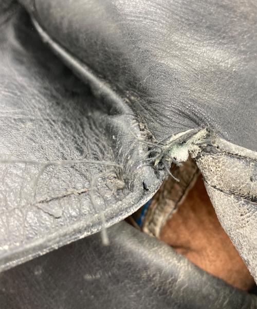 CONFEZIONI MARA（コンフェツィオーニ・マーラ）CONFEZIONI MARA (コンフェツィオーニ・マーラ) USED (ユーズド) 40s‐50s イタリア製 モーターサイクルコート/カーコート ブラック サイズ:56の古着・服飾アイテム