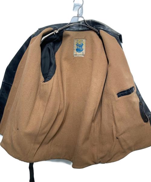 CONFEZIONI MARA（コンフェツィオーニ・マーラ）CONFEZIONI MARA (コンフェツィオーニ・マーラ) USED (ユーズド) 40s‐50s イタリア製 モーターサイクルコート/カーコート ブラック サイズ:56の古着・服飾アイテム