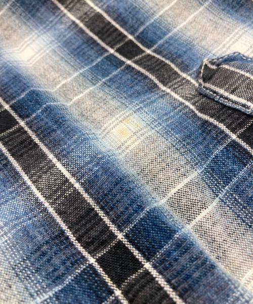 Dickies（ディッキーズ）Dickies (ディッキーズ) 90s オンブレチェックネルシャツ ブルー サイズ:XLの古着・服飾アイテム