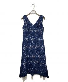 GRACE CONTINENTAL（（グレースコンチネンタル）の古着「ノースリーブワンピース」｜ネイビー