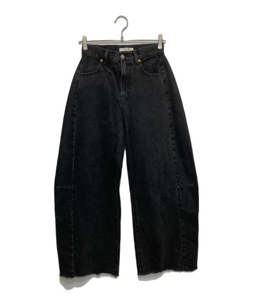 moussy（マウジー）moussy (マウジー) REMAKE WIDE STRAIGHT/デニムパンツ/リメイク・ワイド・ストレート ブラックの古着・服飾アイテム