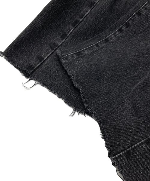 moussy（マウジー）moussy (マウジー) REMAKE WIDE STRAIGHT/デニムパンツ/リメイク・ワイド・ストレート ブラックの古着・服飾アイテム