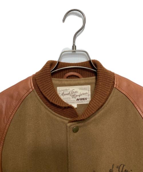 AVIREX（アヴィレックス）AVIREX (アヴィレックス) MELTON×LEATHER CAR COAT/スタジャン ブラウン サイズ:XLの古着・服飾アイテム