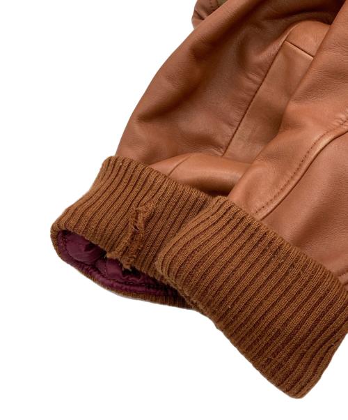 AVIREX（アヴィレックス）AVIREX (アヴィレックス) MELTON×LEATHER CAR COAT/スタジャン ブラウン サイズ:XLの古着・服飾アイテム