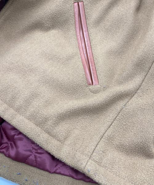 AVIREX（アヴィレックス）AVIREX (アヴィレックス) MELTON×LEATHER CAR COAT/スタジャン ブラウン サイズ:XLの古着・服飾アイテム