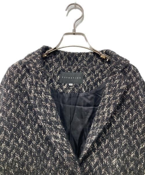ESTNATION（エストネーション）ESTNATION (エストネーション) チェスターコート ブラック サイズ:38の古着・服飾アイテム