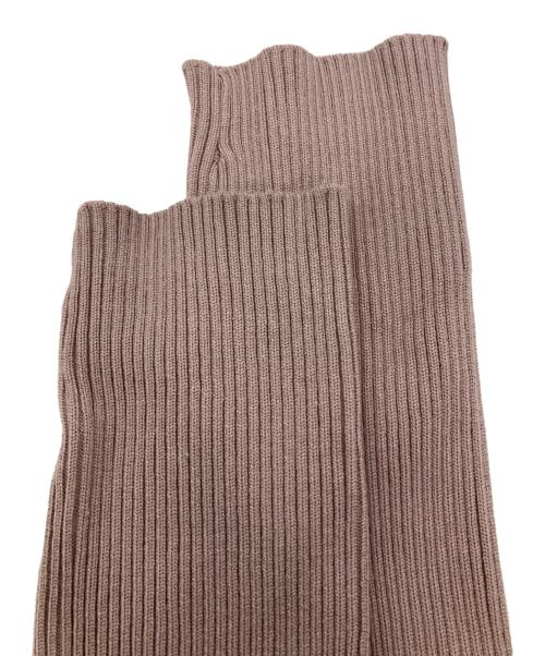 Lily Brown（リリーブラウン）Lily Brown (リリーブラウン) シフォンドッキングニットワンピース ブラウン サイズ:Fの古着・服飾アイテム