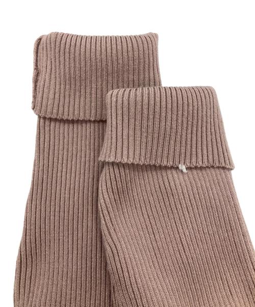 Lily Brown（リリーブラウン）Lily Brown (リリーブラウン) シフォンドッキングニットワンピース ブラウン サイズ:Fの古着・服飾アイテム