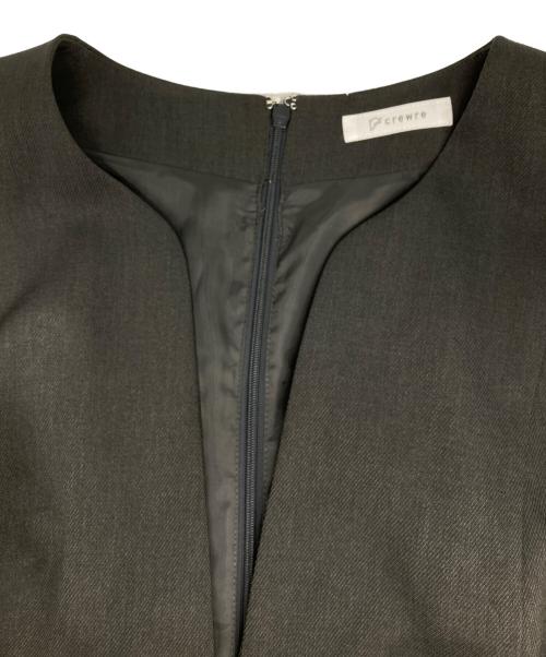 crewre（クルー）crewre (クルー) ディープネックインナーセットワンピース グレー×ホワイト サイズ:2の古着・服飾アイテム