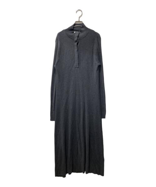 crewre（クルーレ）crewre (クルーレ) フロントフライニットワンピース グレー サイズ:2の古着・服飾アイテム