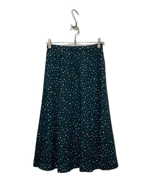 MACKINTOSH LONDON（マッキントッシュ ロンドン）MACKINTOSH LONDON (マッキントッシュ ロンドン) スクラッチドットプリントスカート グリーン サイズ:36の古着・服飾アイテム