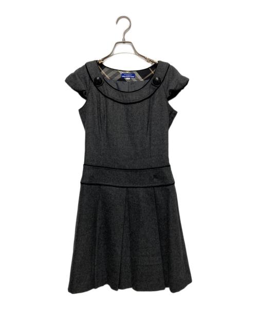 BURBERRY BLUE LABEL（バーバリー ブルー レーベル）BURBERRY BLUE LABEL (バーバリー ブルー レーベル) カシミア混ワンピース グレー サイズ:36の古着・服飾アイテム