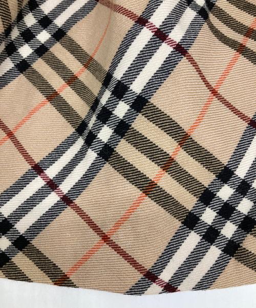 BURBERRY BLUE LABEL（バーバリー ブルー レーベル）BURBERRY BLUE LABEL (バーバリー ブルー レーベル) ノバチェック リボン フレア ワンピース ベージュ サイズ:38の古着・服飾アイテム