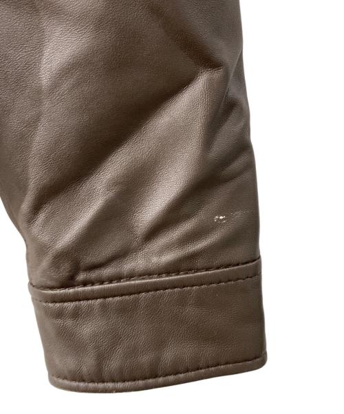 KUMIKYOKU（クミキョク）KUMIKYOKU (クミキョク) ラムレザージャケット ブラウン サイズ:3の古着・服飾アイテム