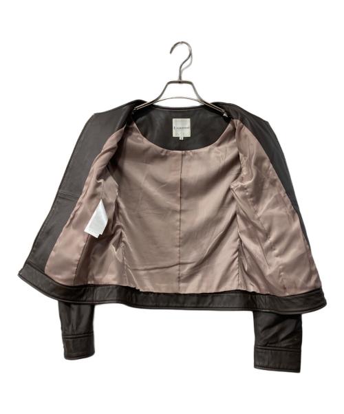 KUMIKYOKU（クミキョク）KUMIKYOKU (クミキョク) ラムレザージャケット ブラウン サイズ:3の古着・服飾アイテム