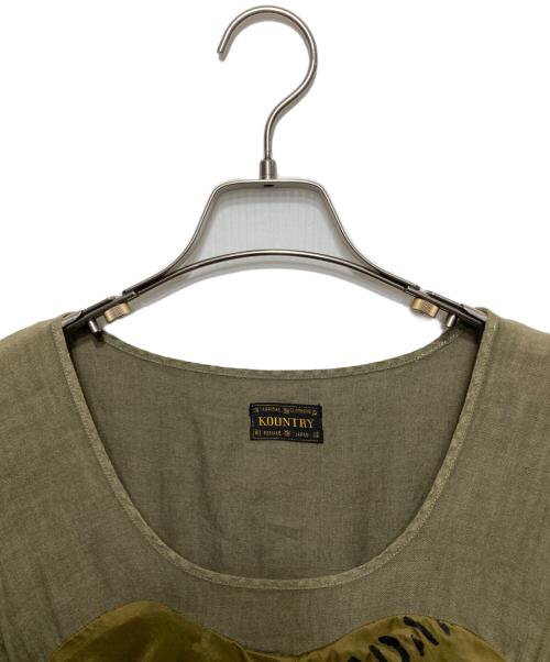 KAPITAL（キャピタル）KAPITAL (キャピタル) KOUNTRY/リネンワンピース オリーブの古着・服飾アイテム