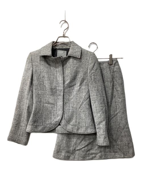 23区（ニジュウサンク）23区 (ニジュウサンク) スカートセットアップ グレー サイズ:32の古着・服飾アイテム