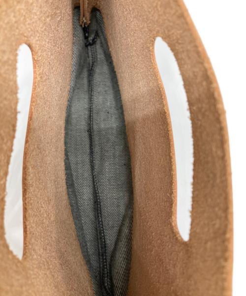 Tenjin Works（テンジンワークス）TENJIN WORKS (テンジンワークス) デニムレザー切替ハンドバッグ ベージュの古着・服飾アイテム