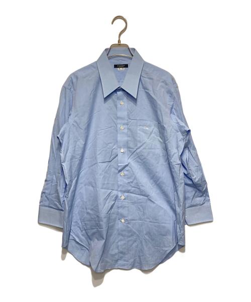 BURBERRY LONDON（バーバリーロンドン）BURBERRY LONDON (バーバリーロンドン) ロゴ刺繍ブロードシャツ ブルー サイズ:不明の古着・服飾アイテム