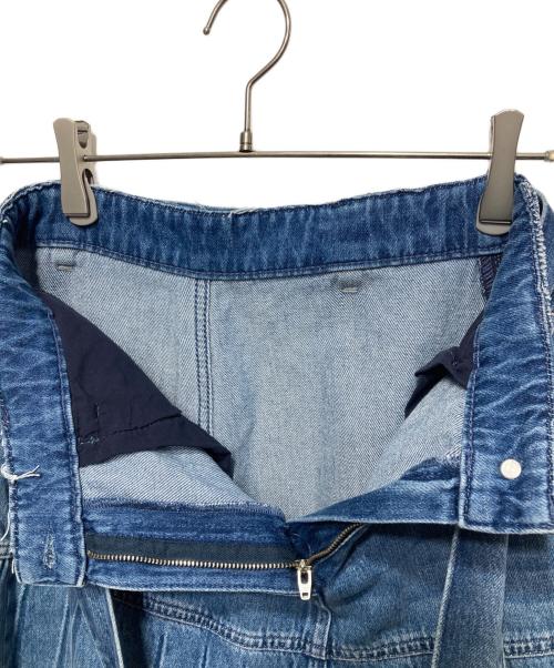 TWIN-SET（ツインセット）TWIN-SET (ツインセット) デニムフリンジプリーツスカート インディゴ サイズ:Sの古着・服飾アイテム