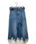TWIN-SET（ツインセット）の古着「デニムフリンジプリーツスカート」｜インディゴ