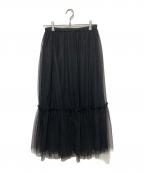 JOURNAL STANDARD relumeジャーナルスタンダード レリューム）の古着「ウォッシャブルチュールイージースカート」｜ブラック