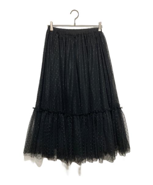 JOURNAL STANDARD relume（ジャーナルスタンダード レリューム）JOURNAL STANDARD relume (ジャーナルスタンダード レリューム) チュールドットフレアスカート ブラック サイズ:Fの古着・服飾アイテム